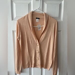 J.Crew Silk Linen Blend Cardigan in Soft Beige